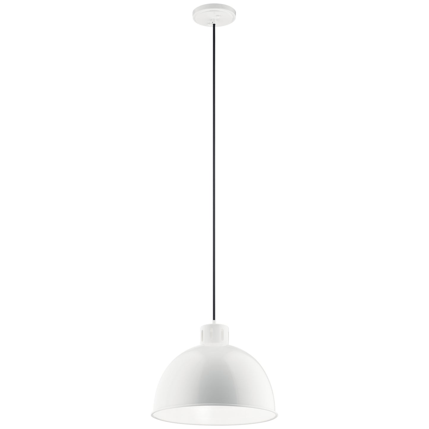 Zailey One Light Pendant in White