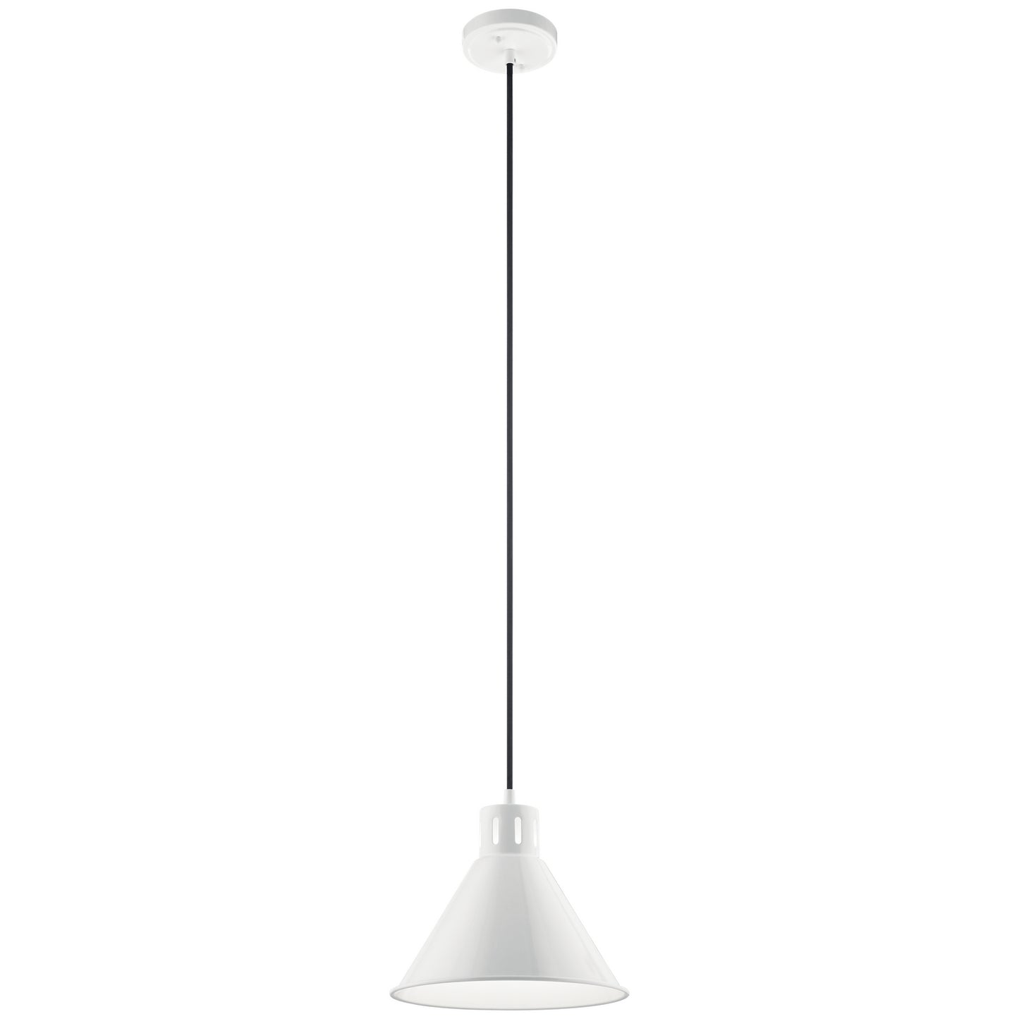 Zailey One Light Pendant in White