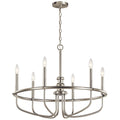 Capitol Hill Six Light Chandelier in Brushed Nickel