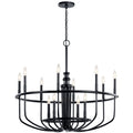 Capitol Hill 12 Light Chandelier in Black