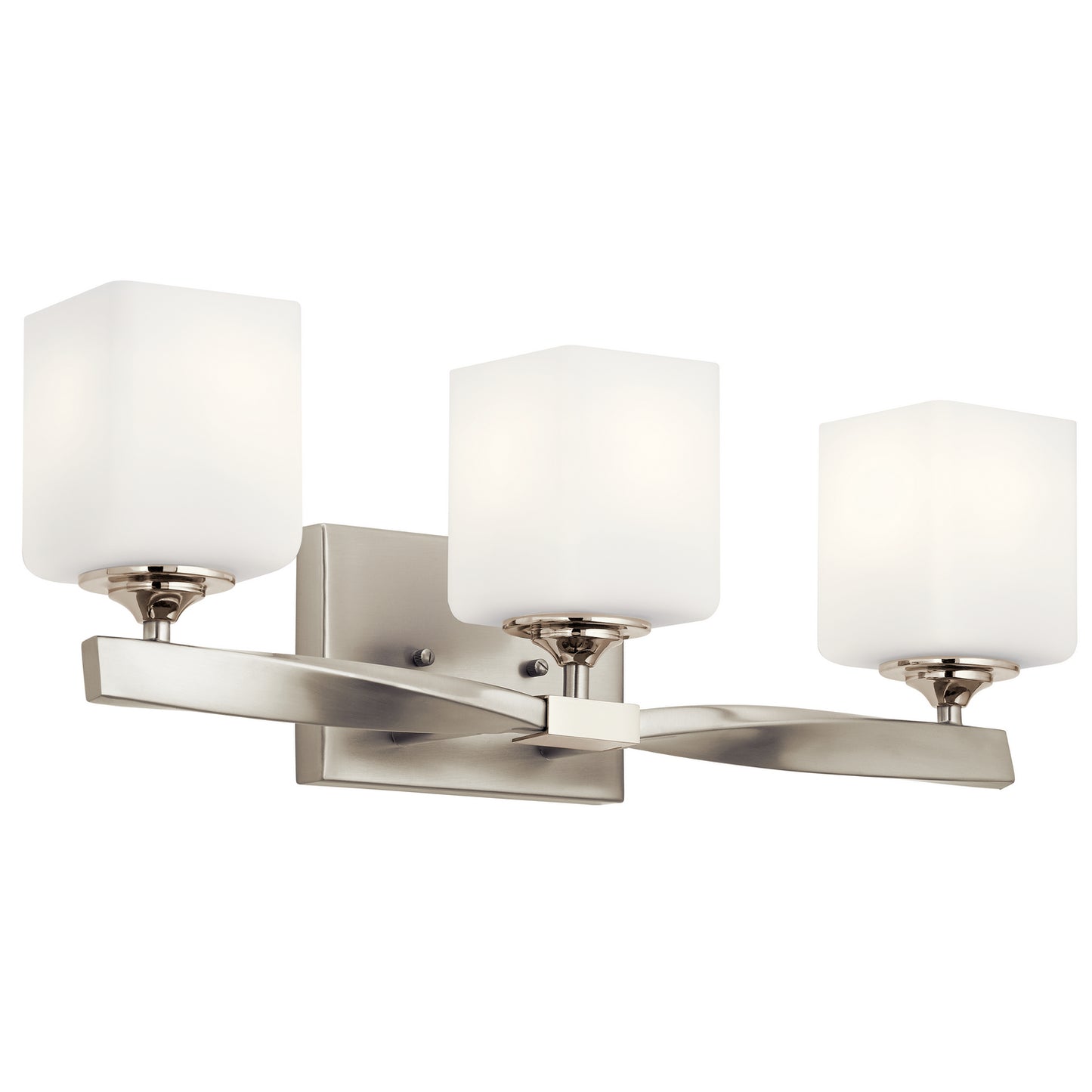 Marette Three Light Bath in Brushed Nickel