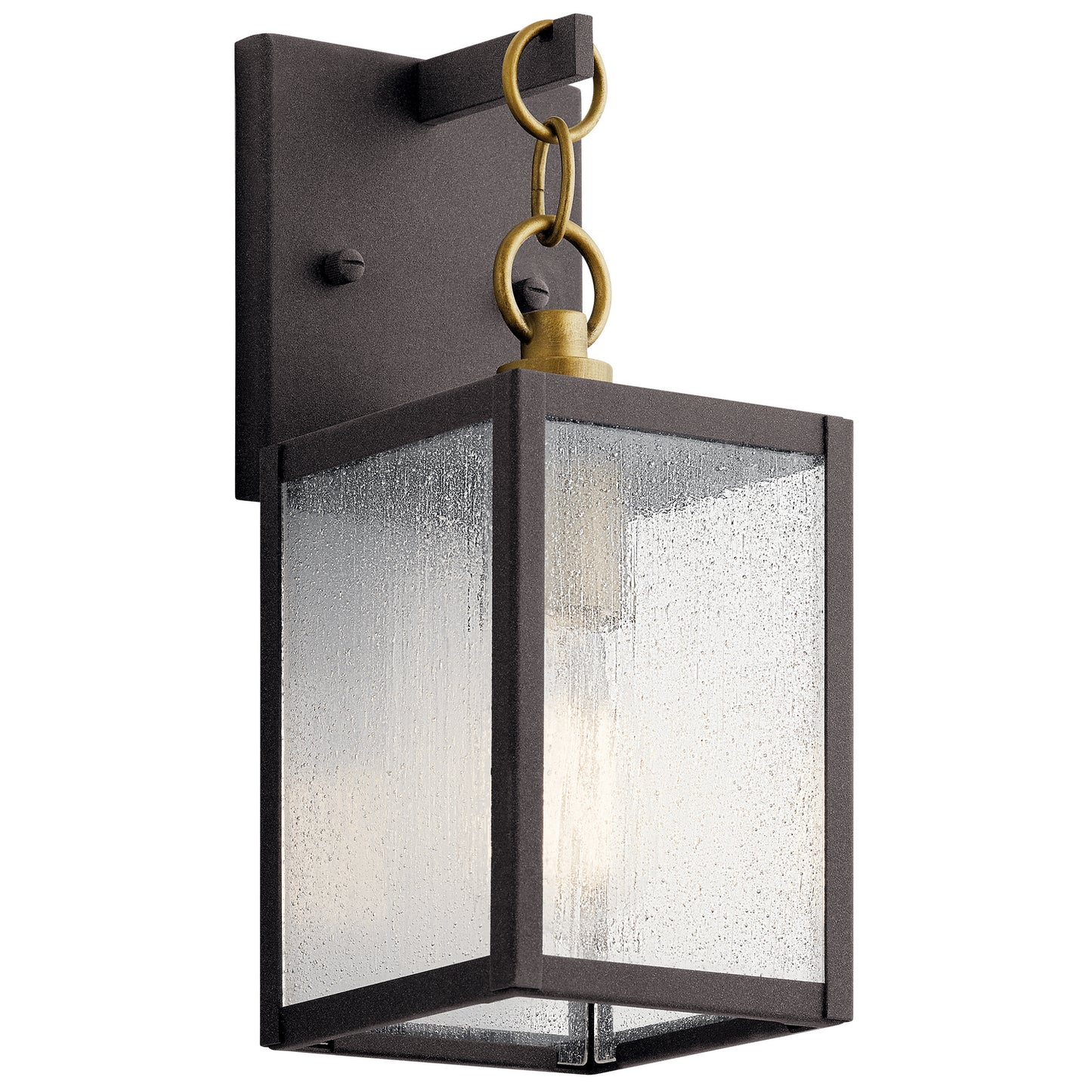 Lahden One Light Outdoor Wall Mount in Weathered Zinc