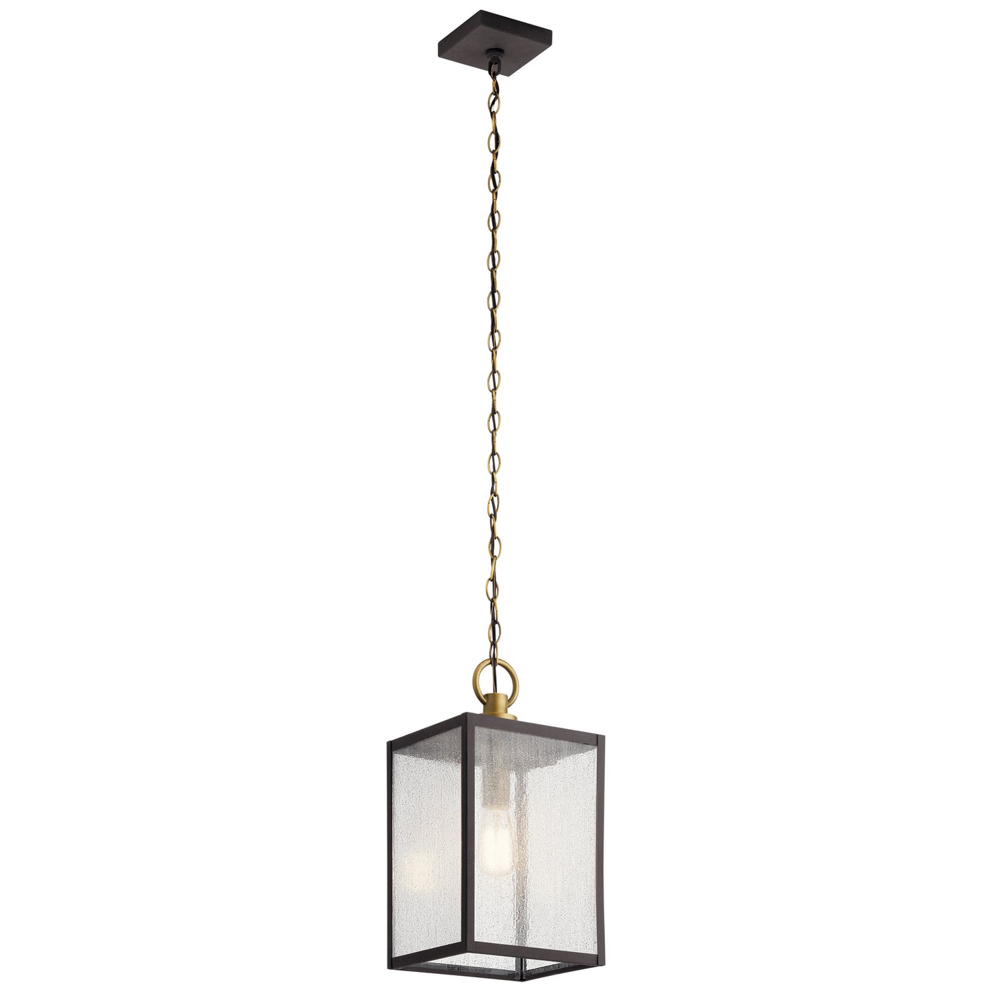 Lahden One Light Outdoor Pendant/Semi Flush in Weathered Zinc