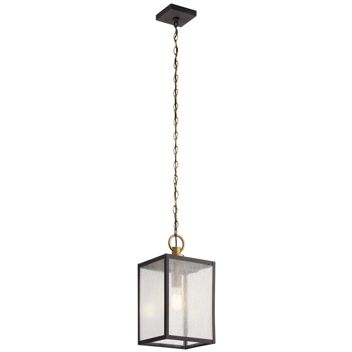 Lahden One Light Outdoor Pendant/Semi Flush in Weathered Zinc