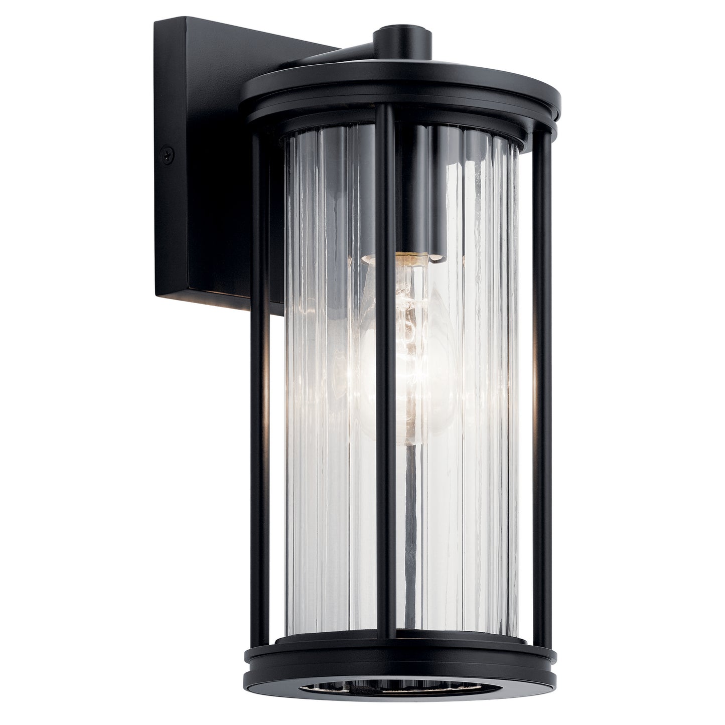 Barras One Light Outdoor Wall Mount in Black