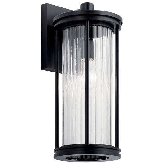 Barras One Light Outdoor Wall Mount in Black