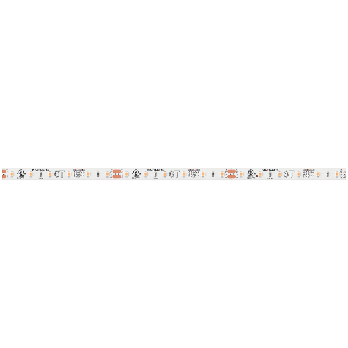 6Tl Dry Tape 24V LED Tape Light in White Material (Not Painted)