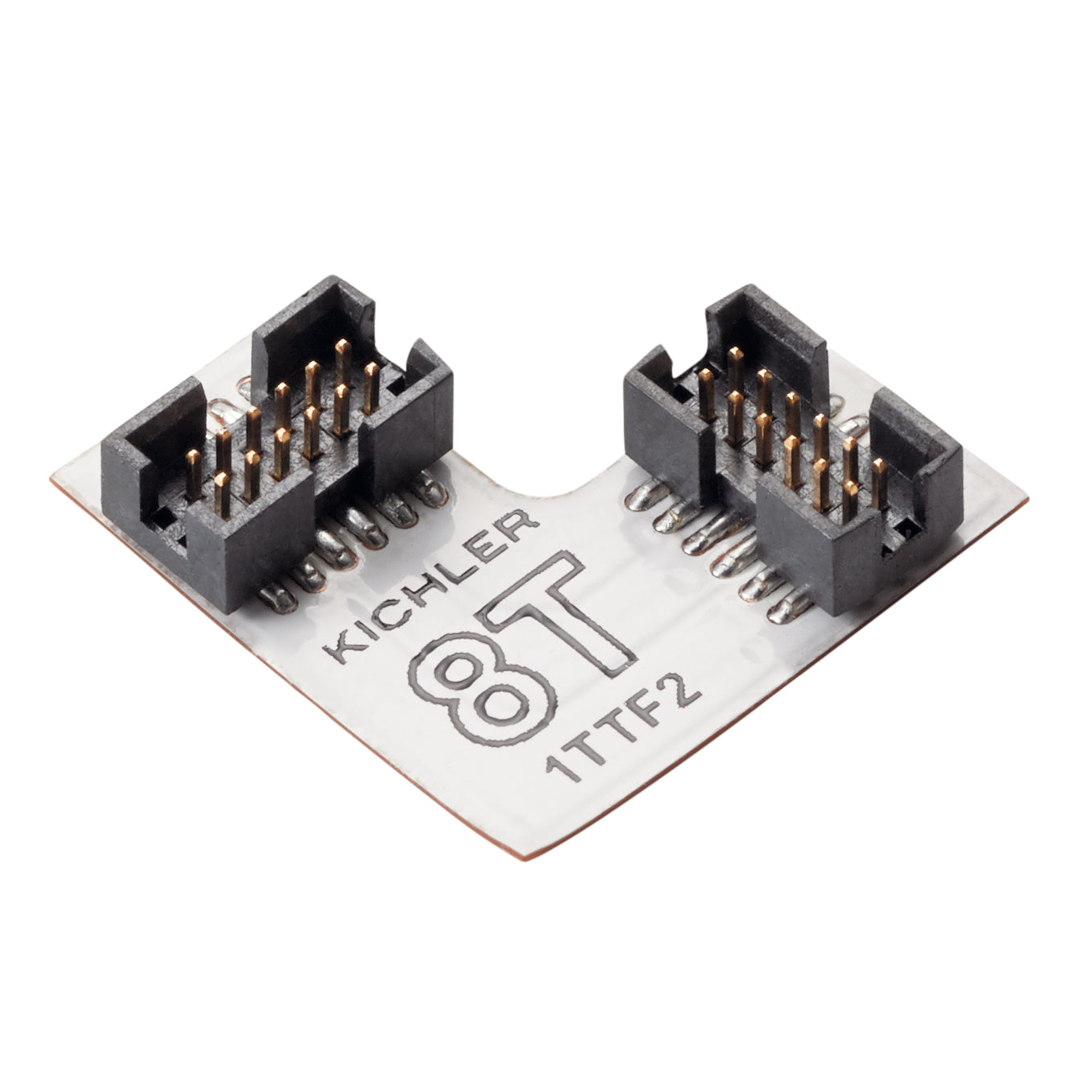 8T Tape Light Led 8T Flex 90 Deg Connector in White Material (Not Painted)