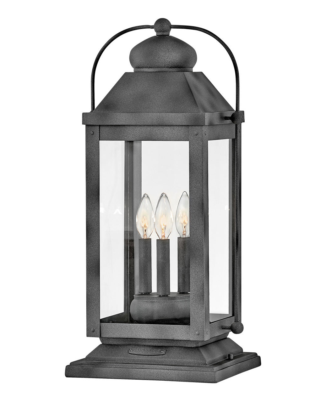 Anchorage LED Pier Mount in Aged Zinc
