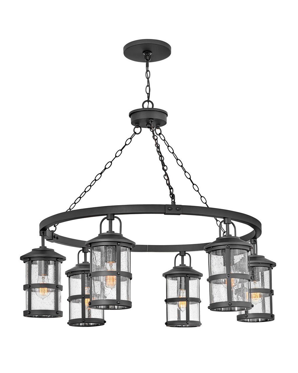 Lakehouse LED Chandelier in Black