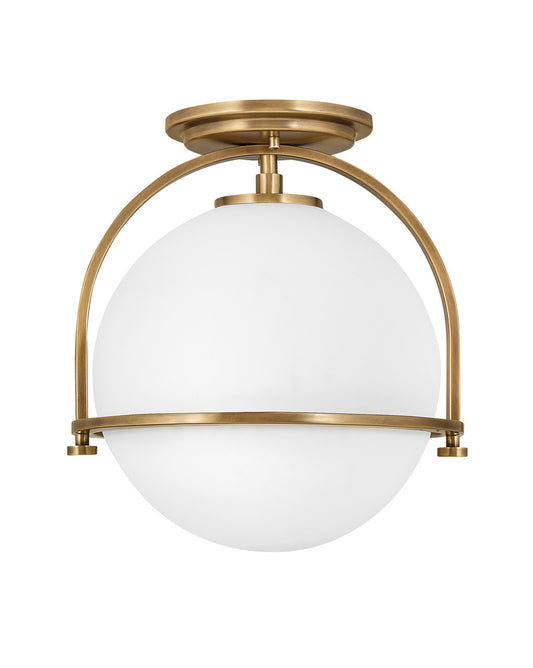 Somerset LED Semi-Flush Mount in Heritage Brass