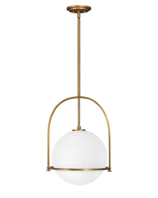 Somerset LED Pendant in Heritage Brass
