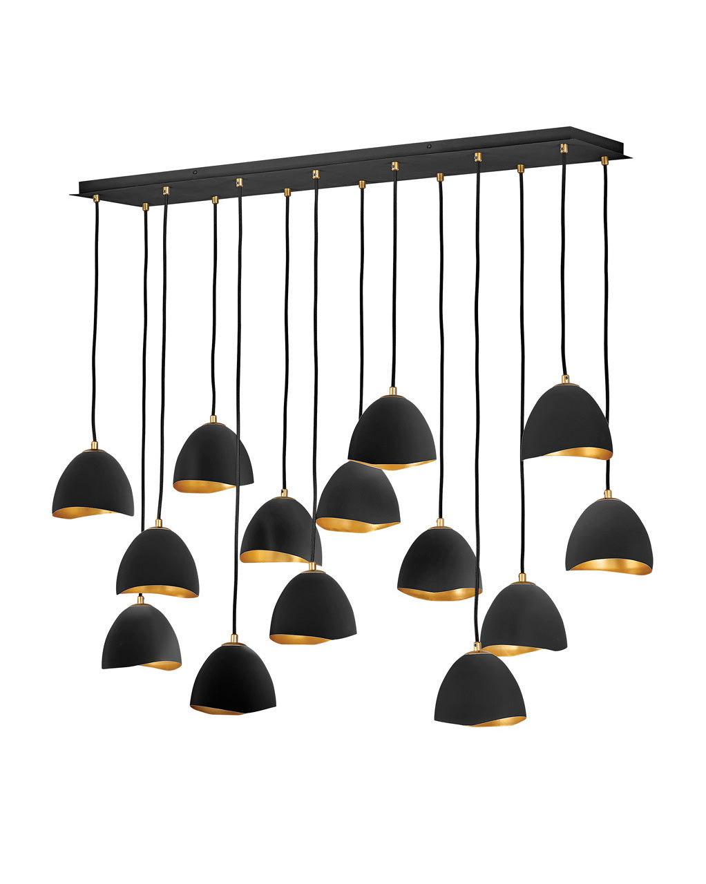 Nula LED Pendant in Shell Black