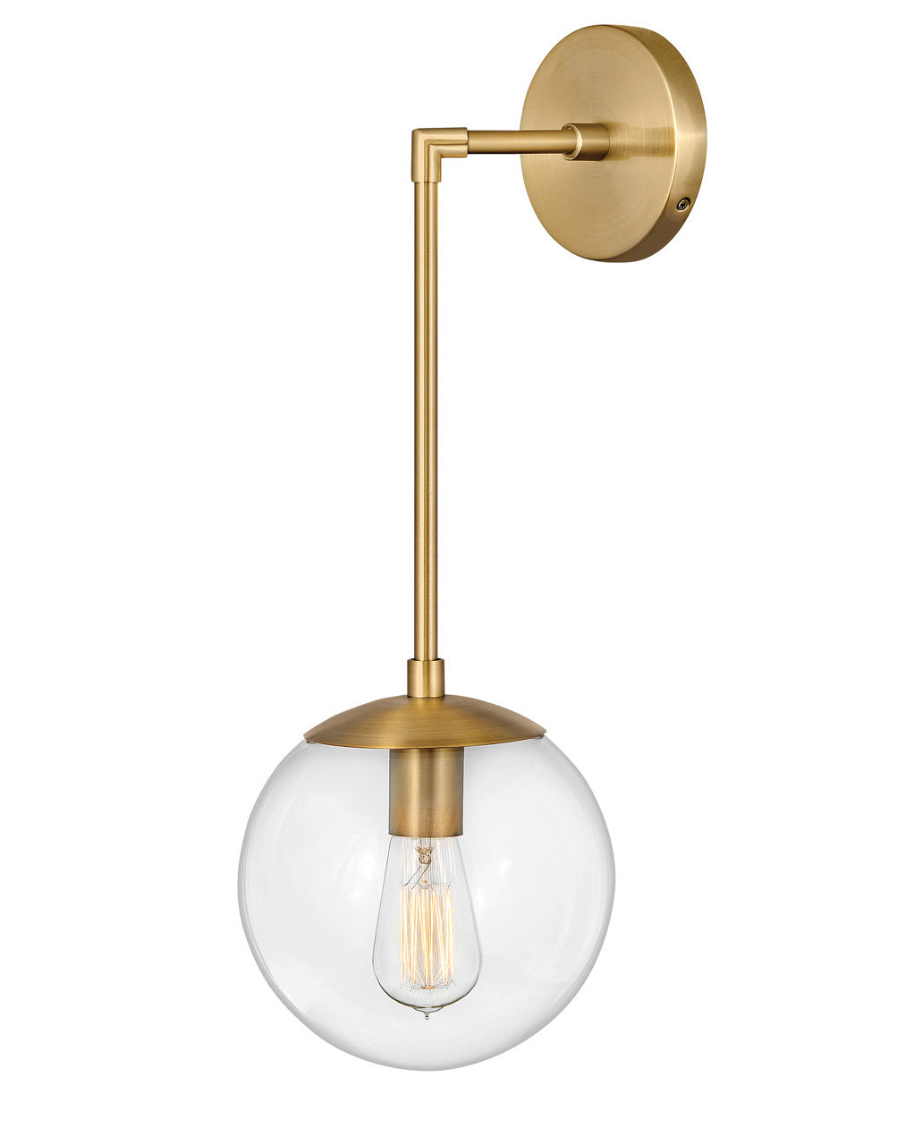 Warby LED Wall Sconce in Heritage Brass
