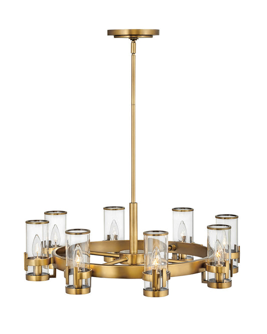 Reeve LED Chandelier in Heritage Brass