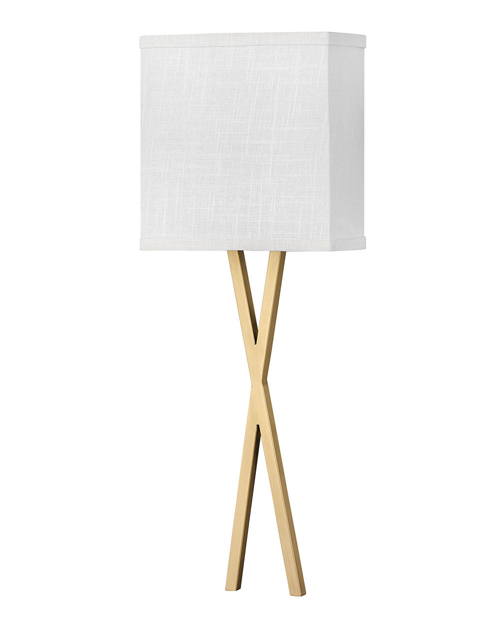 Axis Off White LED Wall Sconce in Heritage Brass