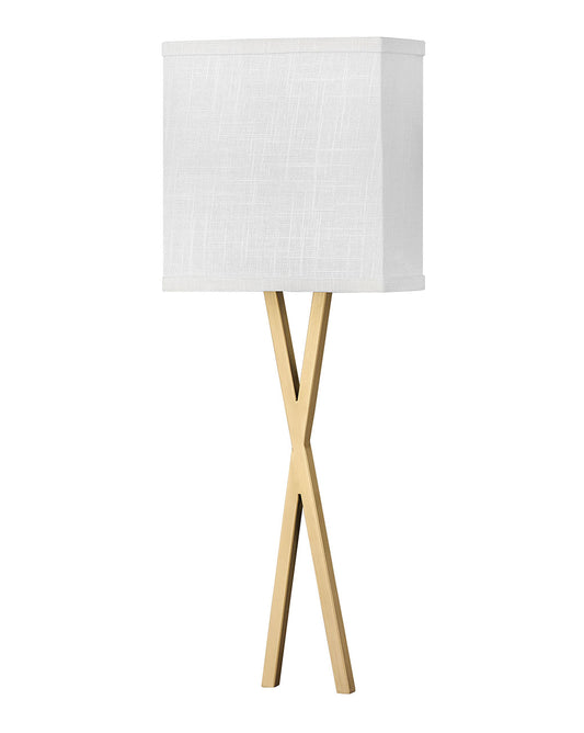 Axis Off White LED Wall Sconce in Heritage Brass