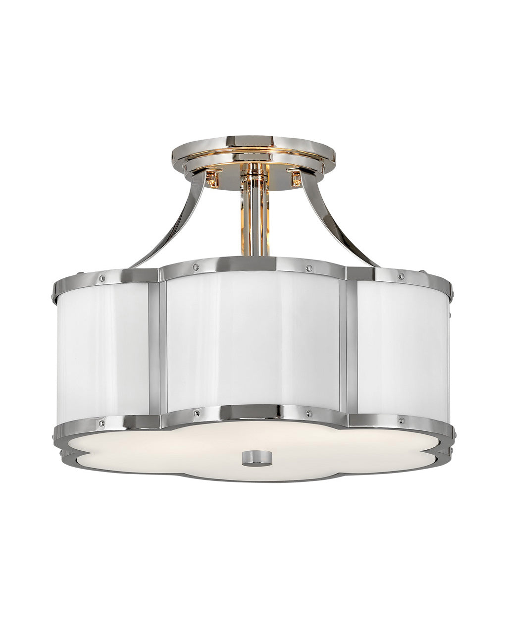 Chance LED Semi-Flush Mount in Polished Nickel