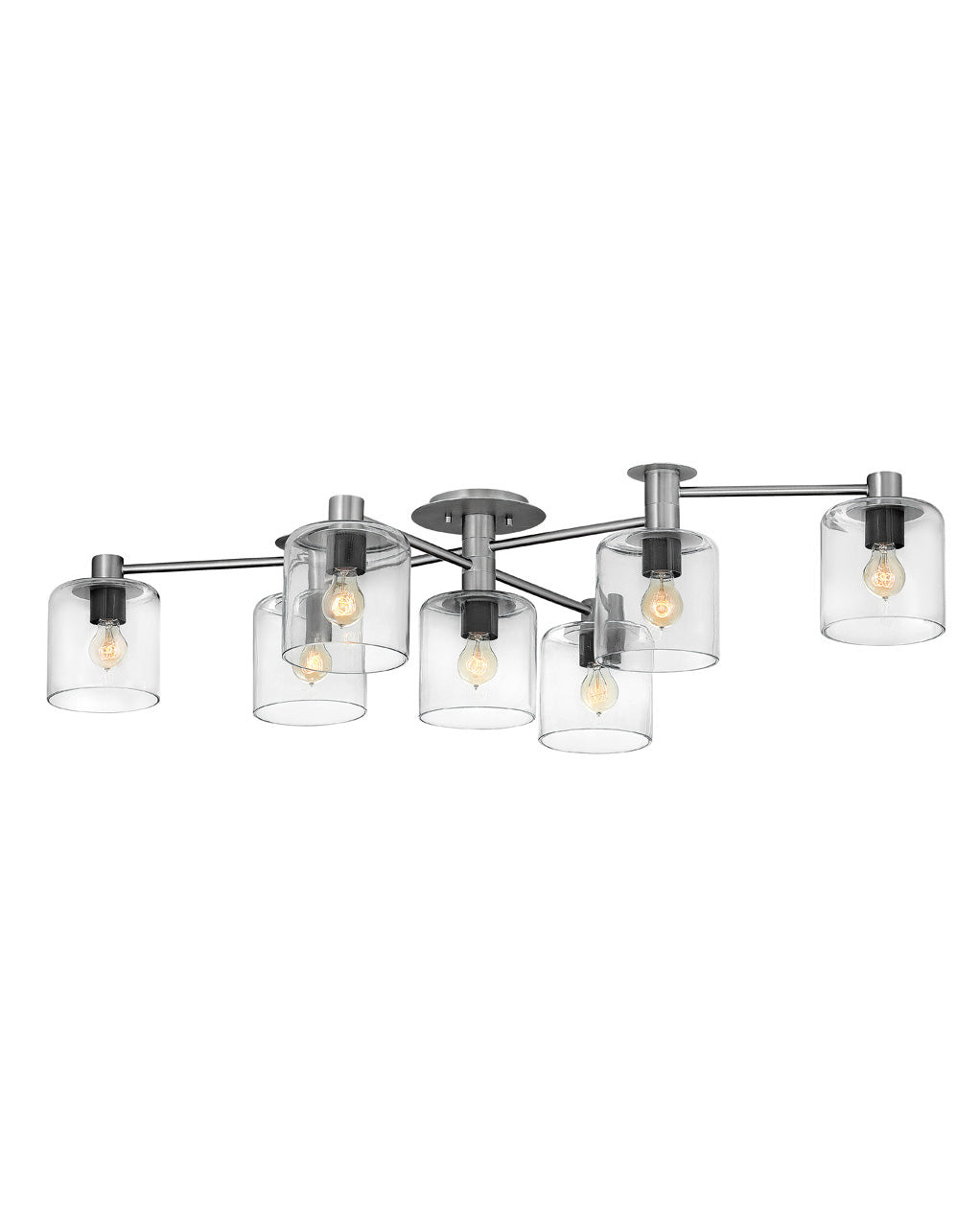 Axel LED Semi-Flush Mount in Brushed Nickel