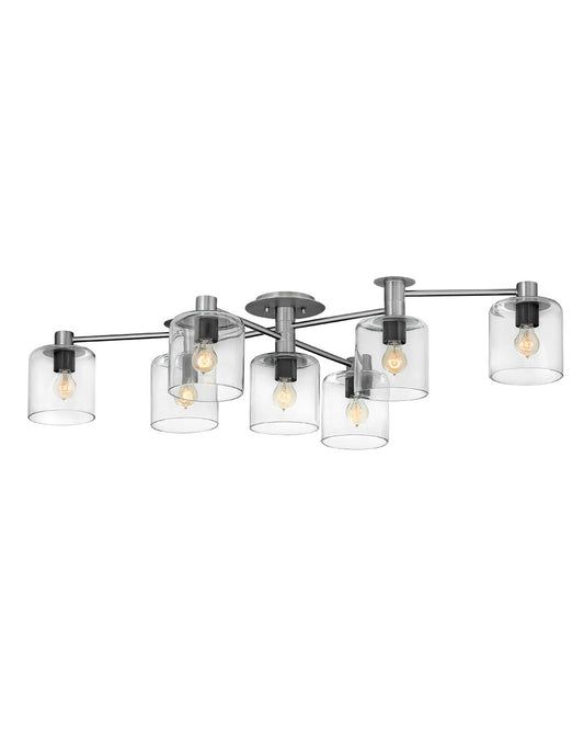Axel LED Semi-Flush Mount in Brushed Nickel