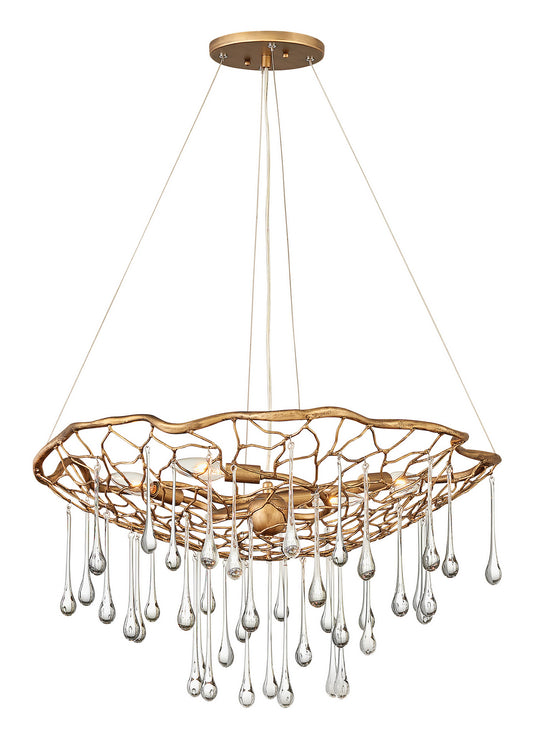 Laguna LED Chandelier in Burnished Gold