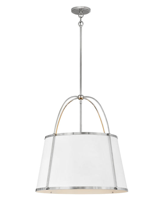 Clarke LED Chandelier in Polished Nickel