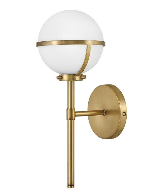 Hollis LED Vanity in Heritage Brass
