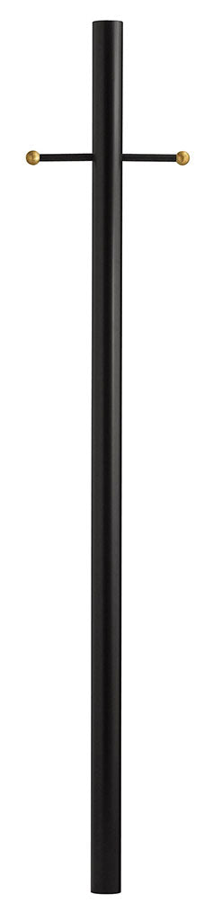 7ft Post 7' Direct Burial Post with Accessories in Textured Black