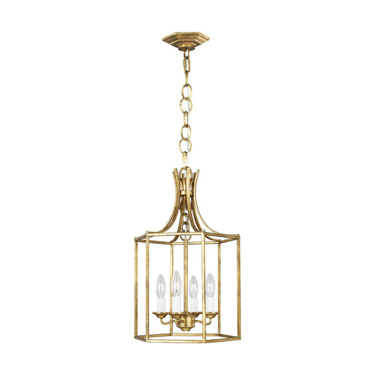 Bantry House Four Light Pendant in Antique Gild