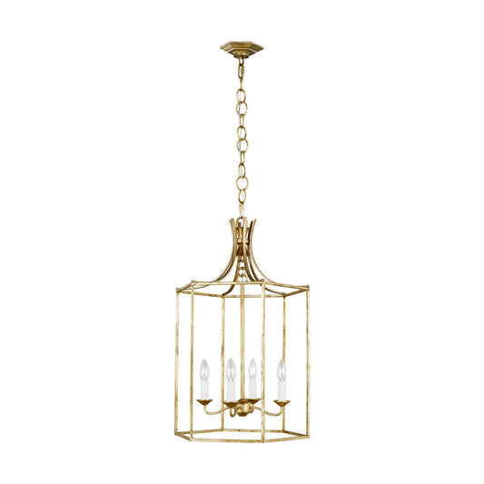 Bantry House Four Light Pendant in Antique Gild