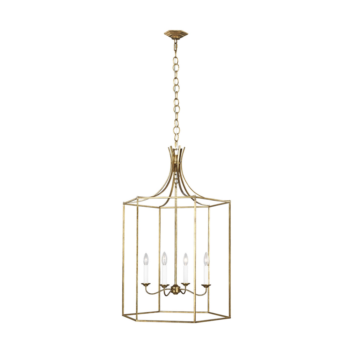 Bantry House Four Light Pendant in Antique Gild