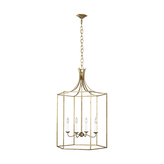 Bantry House Four Light Pendant in Antique Gild