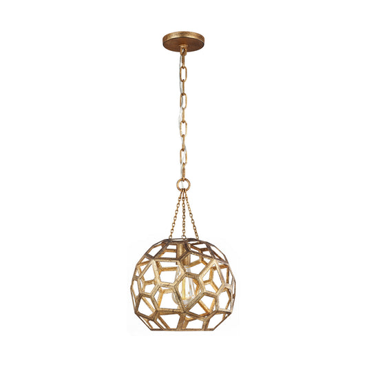 Feccetta One Light Pendant in Antique Gild