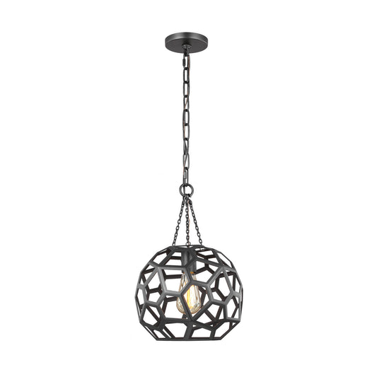 Feccetta One Light Pendant in Midnight Black