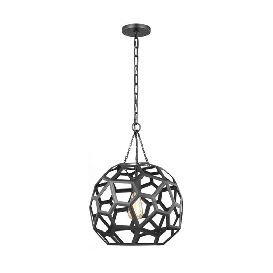 Feccetta One Light Pendant in Midnight Black