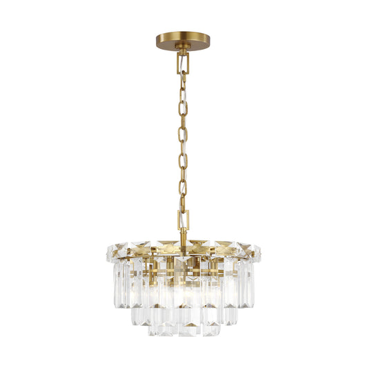 Arden Four Light Chandelier in Burnished Brass