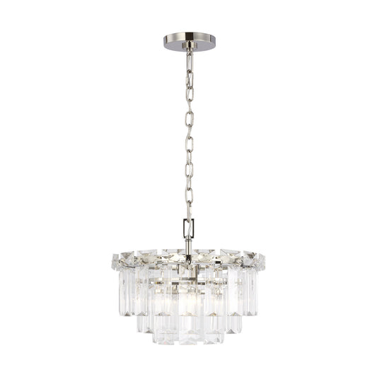 Arden Four Light Chandelier in Polished Nickel