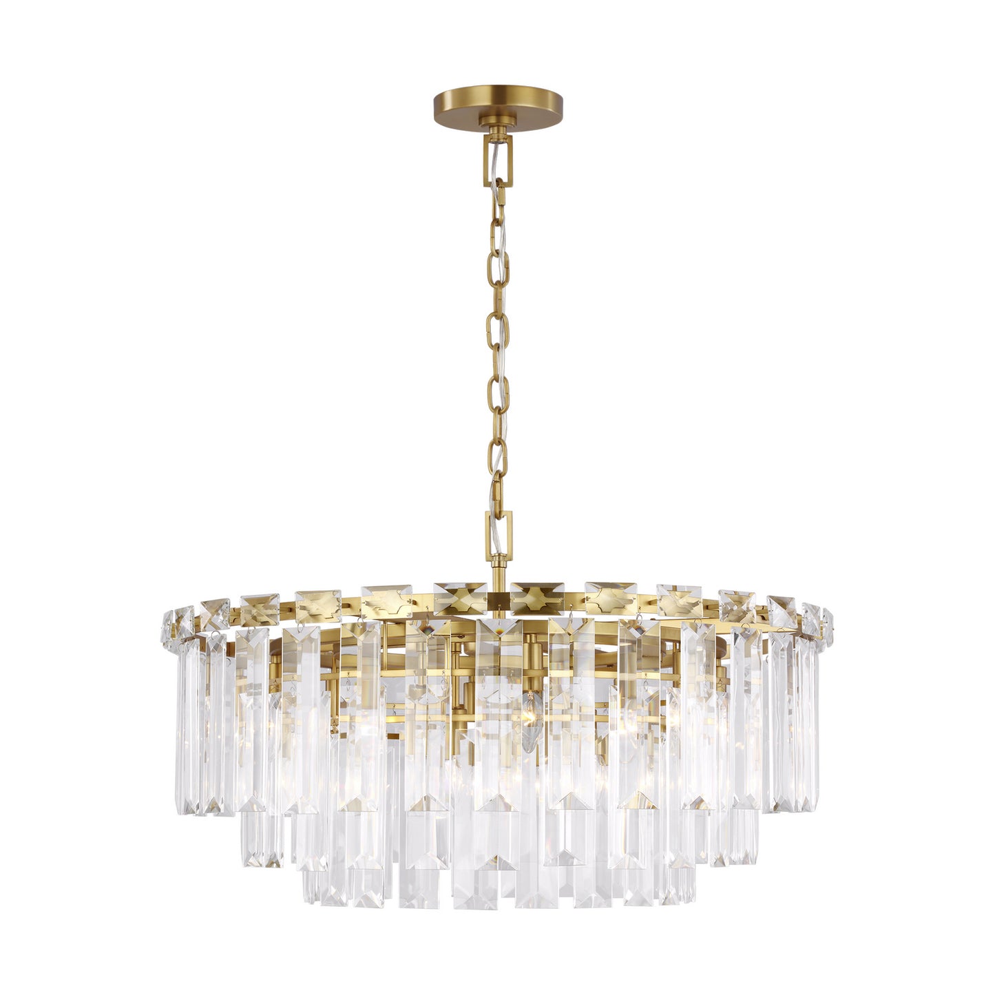 Arden 16 Light Chandelier in Burnished Brass