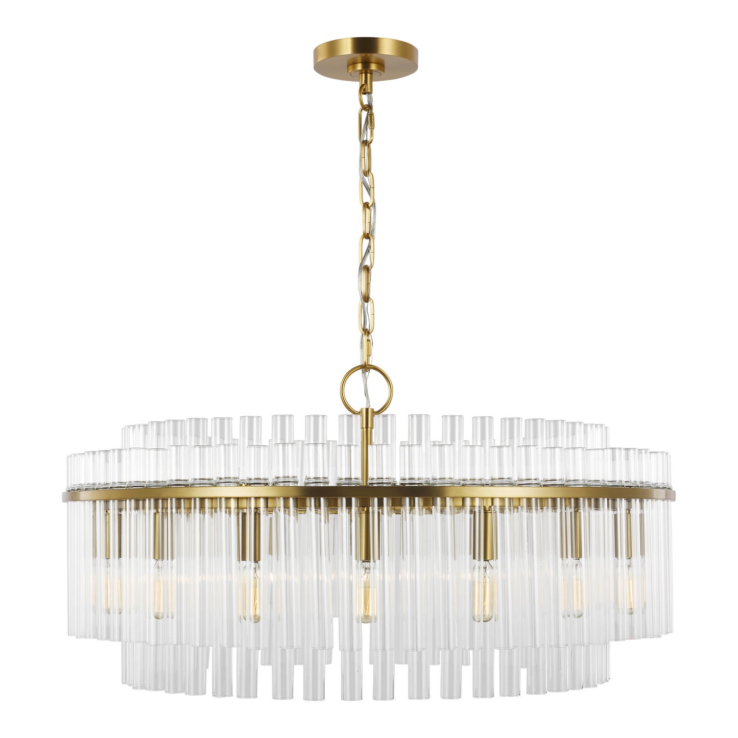 Beckett 16 Light Chandelier in Burnished Brass
