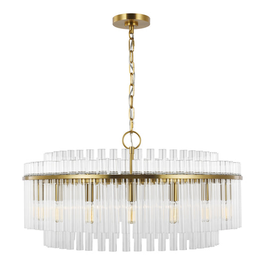Beckett 16 Light Chandelier in Burnished Brass