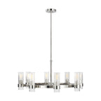 Geneva Eight Light Chandelier in Polished Nickel