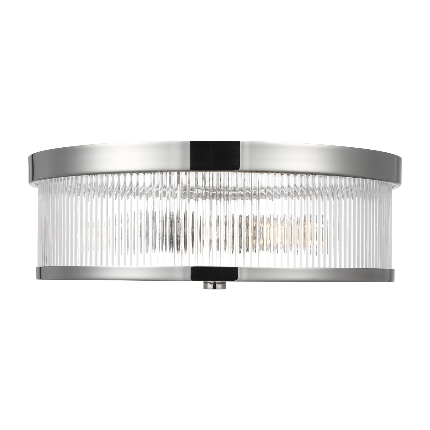 Geneva Two Light Flush Mount in Polished Nickel