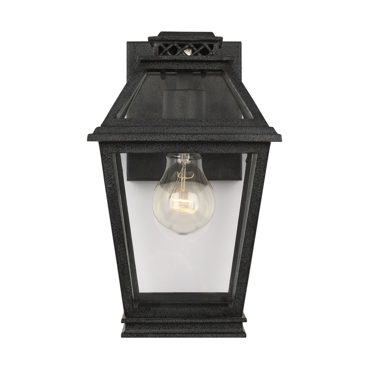 Falmouth One Light Outdoor Wall Lantern in Dark Weathered Zinc
