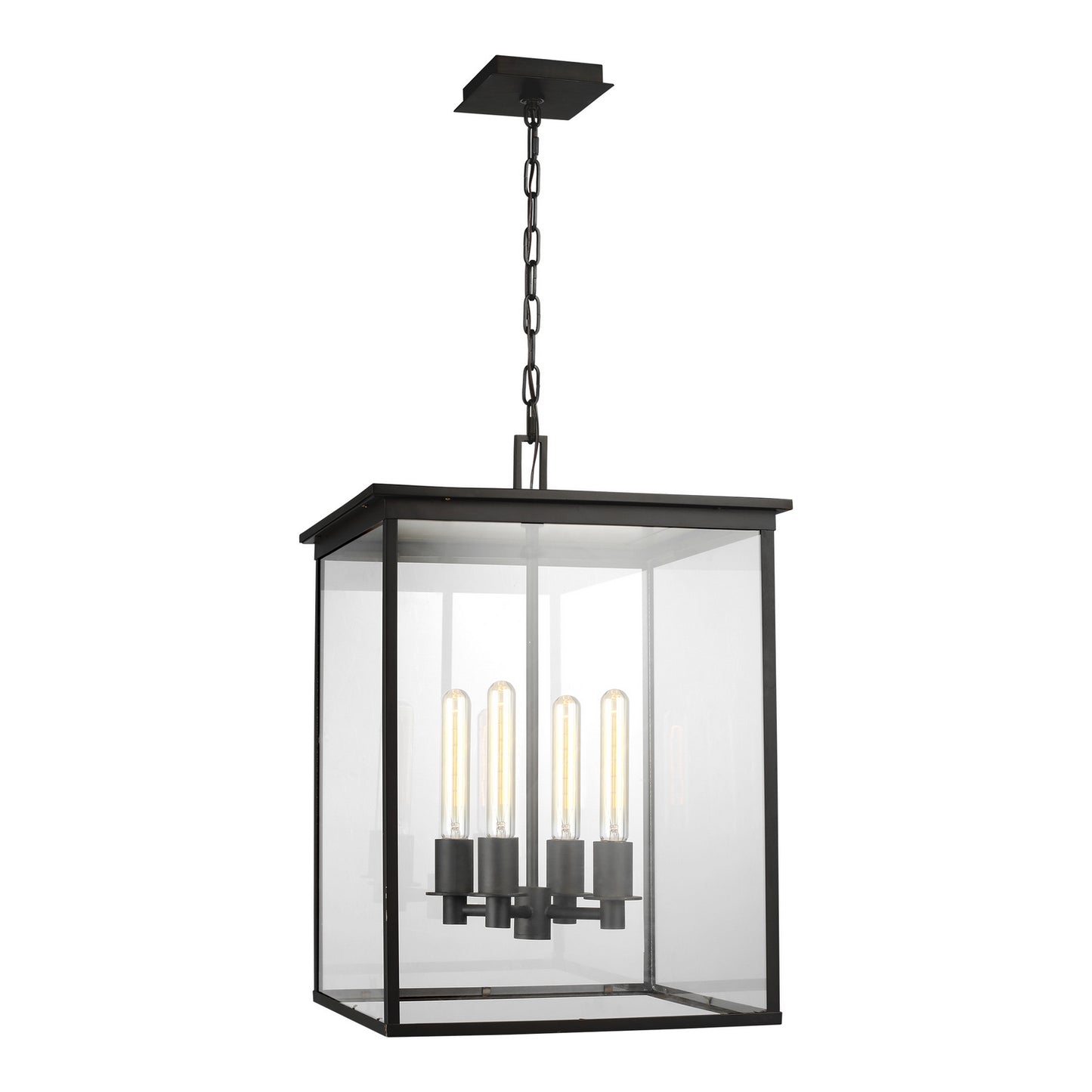 Freeport Four Light Hanging Lantern in Heritage Copper