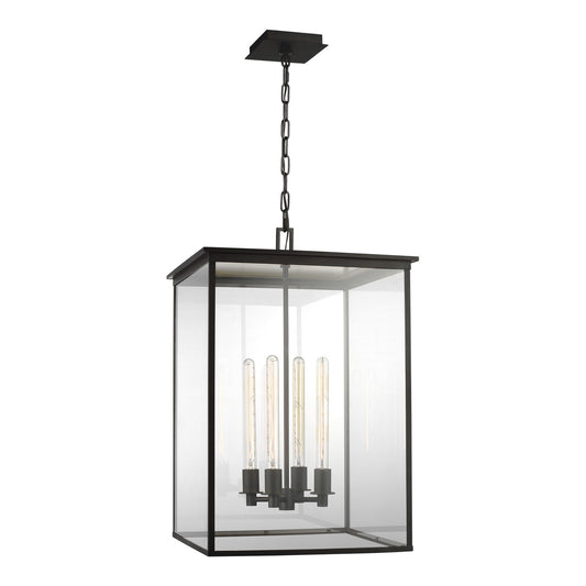 Freeport Four Light Hanging Lantern in Heritage Copper
