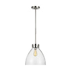 Garrett One Light Pendant in Polished Nickel