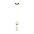 Geneva One Light Pendant in Burnished Brass