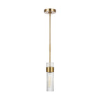 Geneva One Light Pendant in Burnished Brass