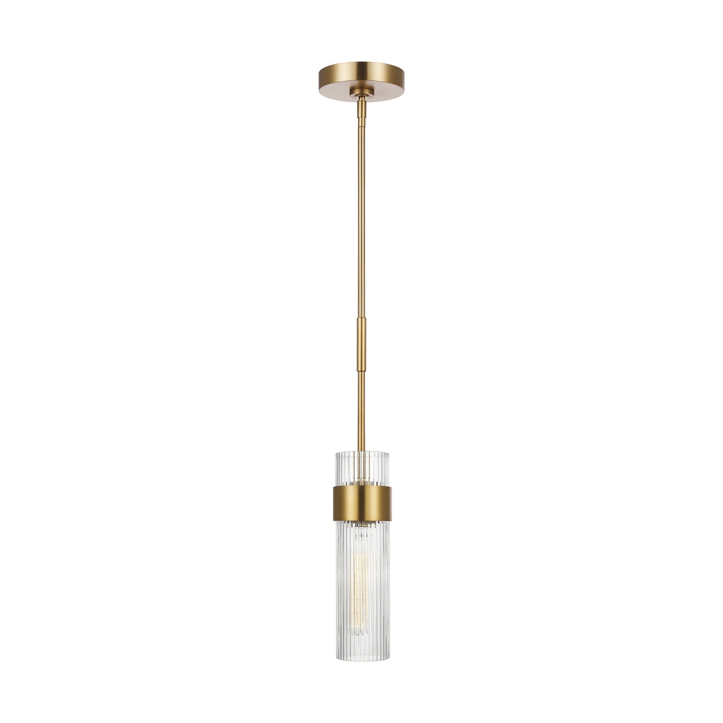 Geneva One Light Pendant in Burnished Brass