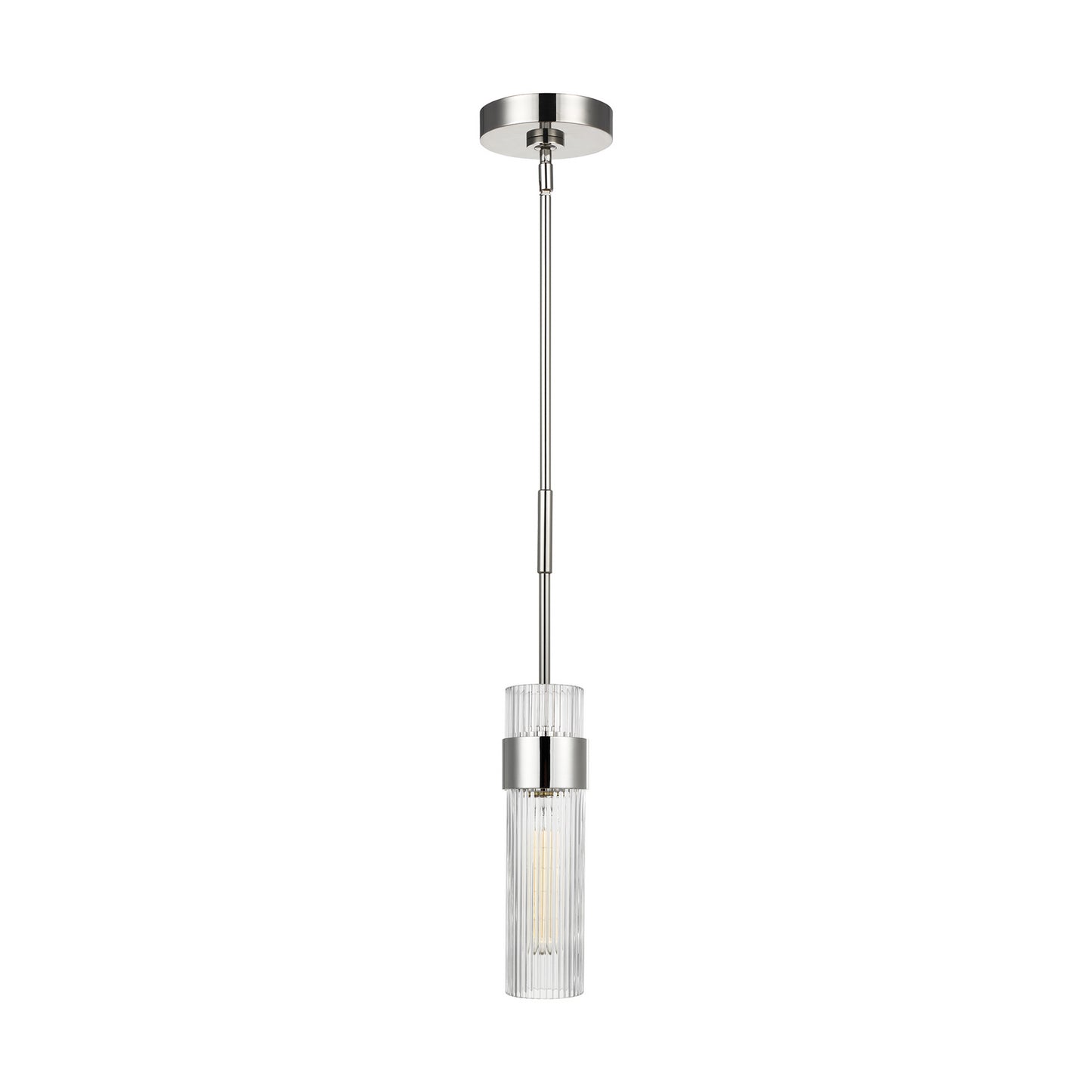Geneva One Light Pendant in Polished Nickel